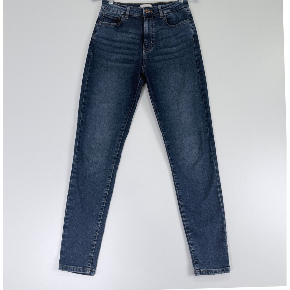 Forever 21 Skinny Jeans Womens 27 Blue High Rise Denim Stretch Faded